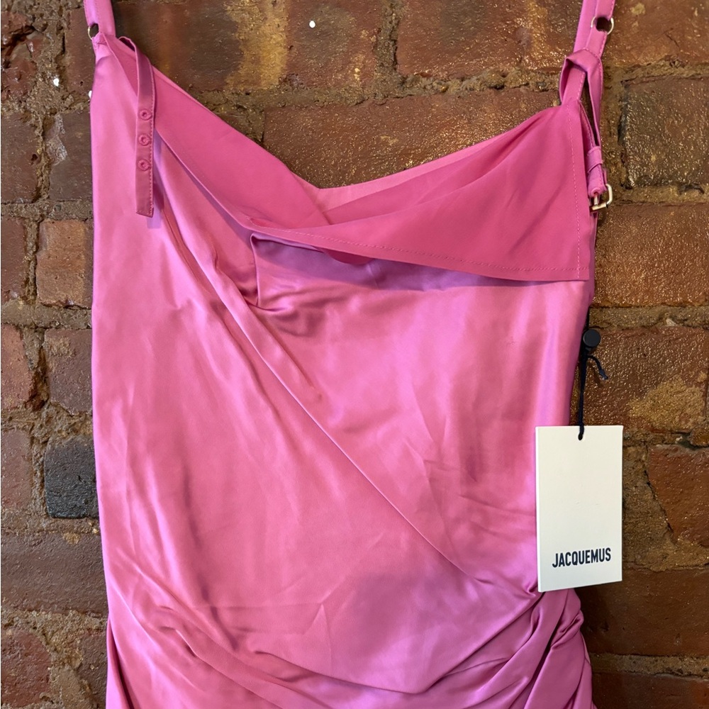 NWT Jacquemus barbiecore le splash mini dress - Picture 3 of 8